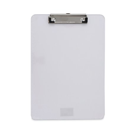 UNIVERSAL Plastic Clipboard w/Low Profile Clip 1/2" Cap, Holds 8.5 x 11, Clear UNV40310